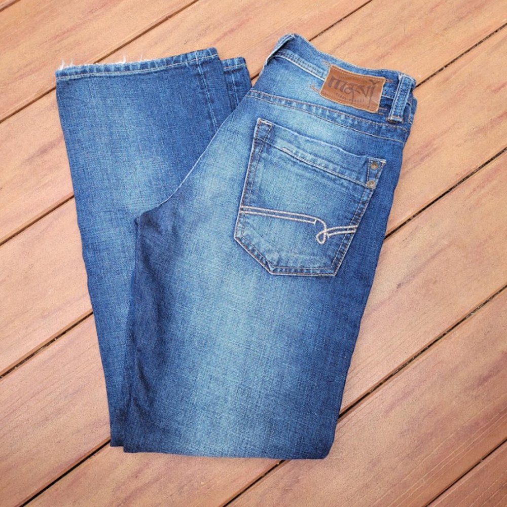 SOLD: Mavi Matt Denim Blue Jeans 30x30 Distressed Nordstrom's Eco Luxury - Picture 4 of 8